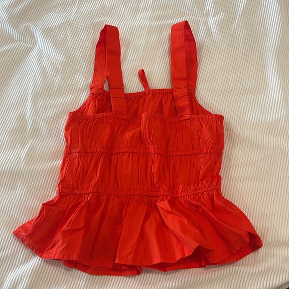 RED / ORANGE RUCHED TANK TOP - Picture 3 of 3